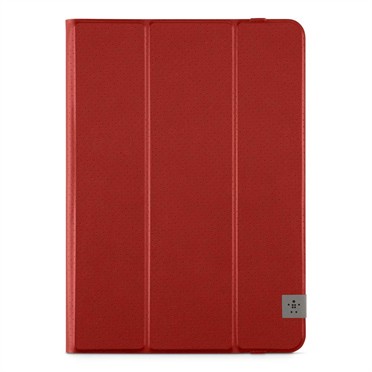 Belkin Trifold Folio Carrying Case (Folio) for 25.4 cm (10") iPad Air, iPad Air 2, Tablet - Mix It Red - Fabric