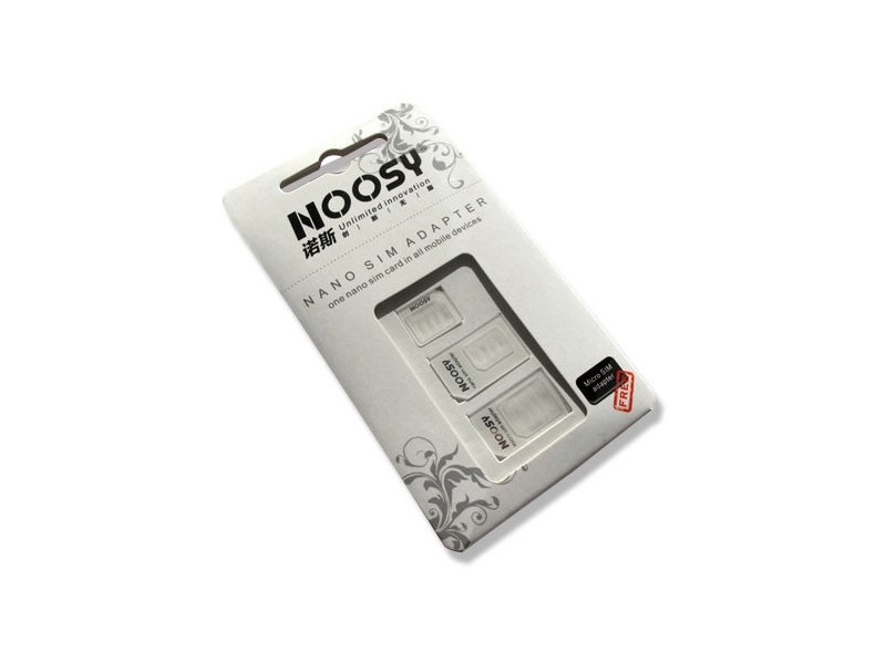 Noosy Nano, Micro, Standaard simkaart adapter 