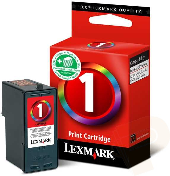 Lexmark Cartridge No. 1 - Kleur (cyaan, magenta, geel) - origineel