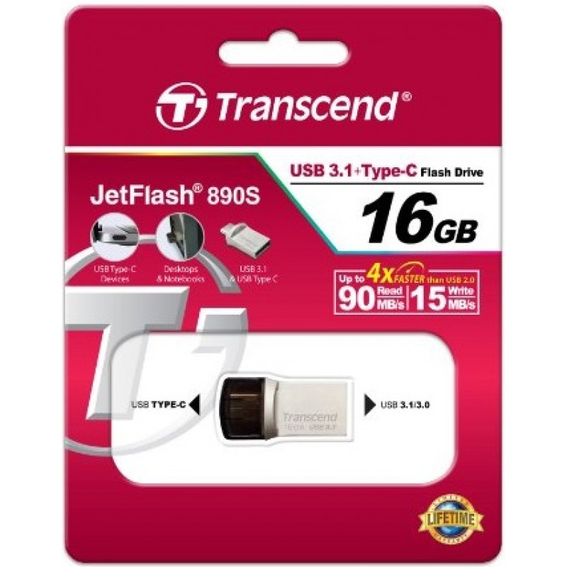 Transcend JetFlash 890 16GB Grijs