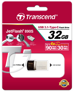 Transcend JetFlash 890 32GB Grijs