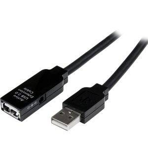 StarTech.com 15m USB 2.0 Active Extension Cable - M/F - 1 x Type A Male USB - 1 x Type A Female USB - Black