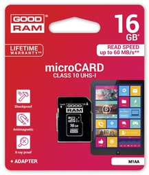 [M1AA-0160R11] Goodram 16GB MicroSD UHS-I Klasse 10 flashgeheugen