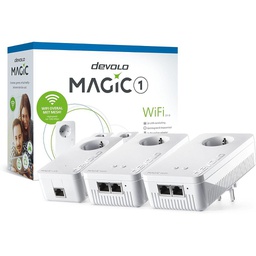 [D8372] Devolo Magic 1 WiFi Multiroommkit 1200 Mbit/s Ethernet LAN Wi-Fi Wit 3 stuk(s)