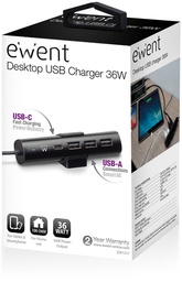 [EW1317] Ewent desktop oplader voor mobiele apparatuur 36W