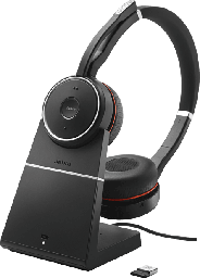 [7599-832-199] Jabra Evolve 75 MS Stereo - Headset - on-ear - Bluetooth - wireless - active noise cancelling - USB - with charging stand