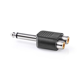 [CAGP23944BK] Nedis Mono-Audioadapter | 6,35 mm male - 2x RCA female -10 stuks