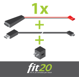 [fit20-BV-USBC-AC] fit20 Batterij Vervanger USB met adapter