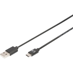 [AK-300154-018-S] Assmann Digitus 1.80 m USB Data Transfer Cable for PC, Tablet, Smartphone, Notebook - 1 - First End: 1 x USB 2.0 Type A - Male - Second End: 1 x USB 2.0 Type C - Male - 480 Mbit/s