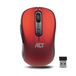 [AC5135] ACT Draadloze muis, USB nano-ontvanger, 1600 dpi, rood