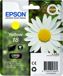 [C13T18044012] Epson Claria 18 Inkt Cartridge - Geel - 1 Pack