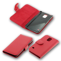 [8008214] Samsung Galaxy S5 kunst lederen tasje bookstyle rood