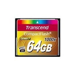 TRANSCEND Flash Compact Flash 1000x 64GB - VGA20 compliant 