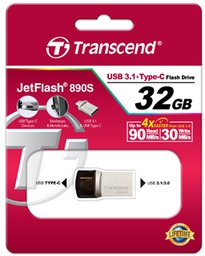 [TS32GJF890S] Transcend JetFlash 890 32GB Grijs